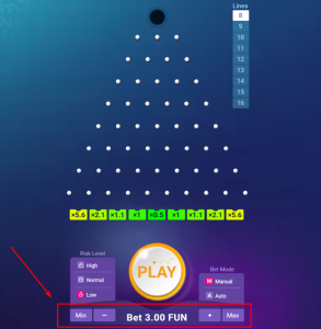 Een weddenschap selecteren